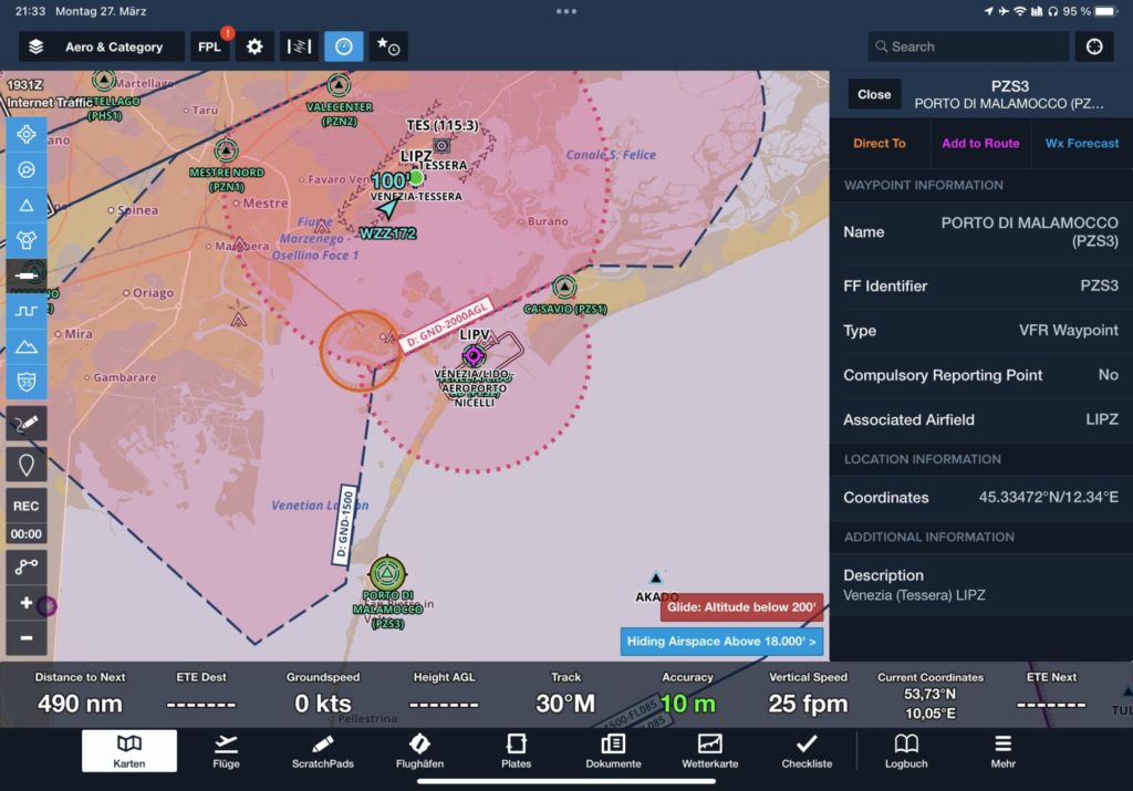 ForeFlight Venedig