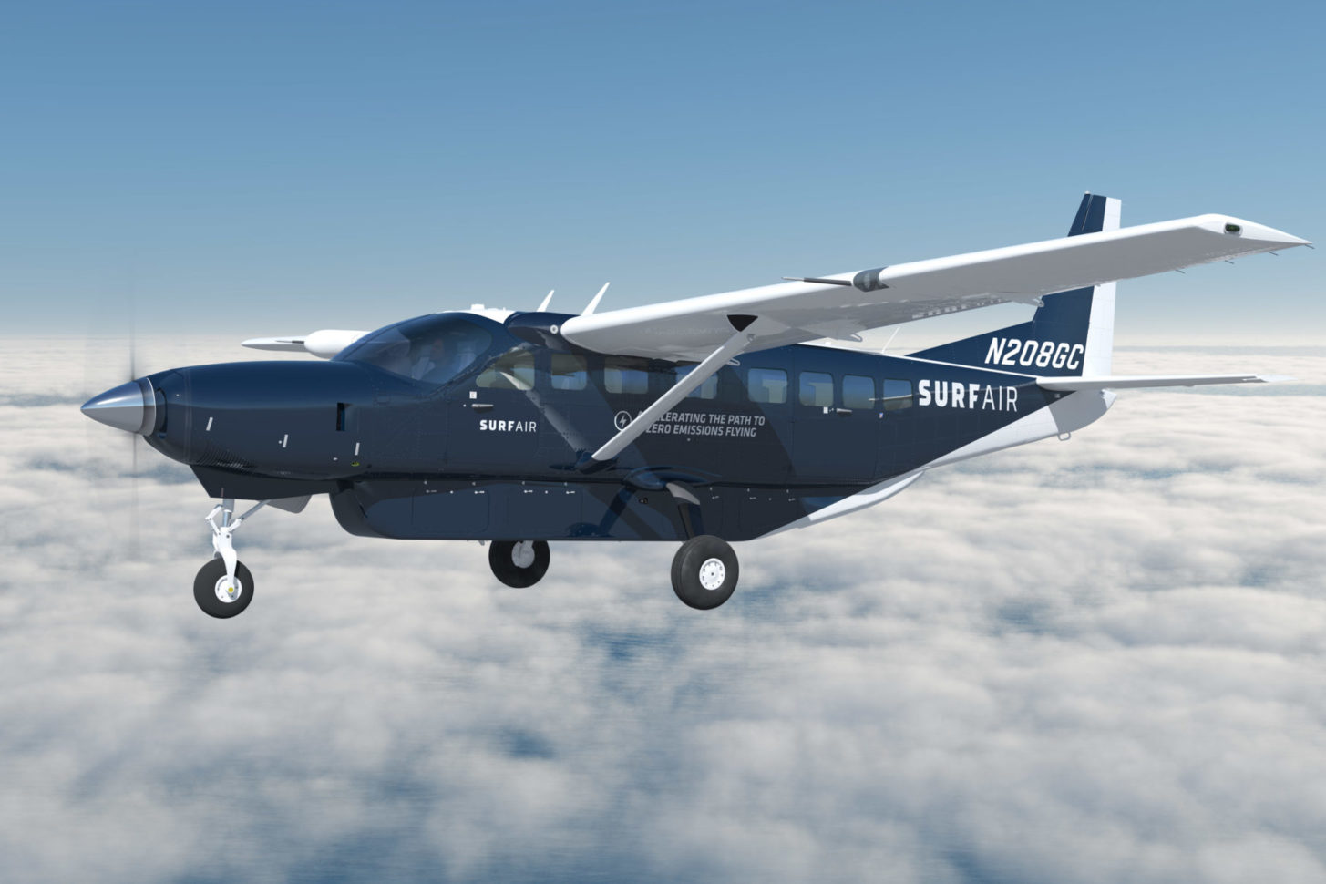 Das Unternehmen Surf Air Flight will die Cessna Grand Caravan EX mit einem neuen Antriebssystem ausstatten.