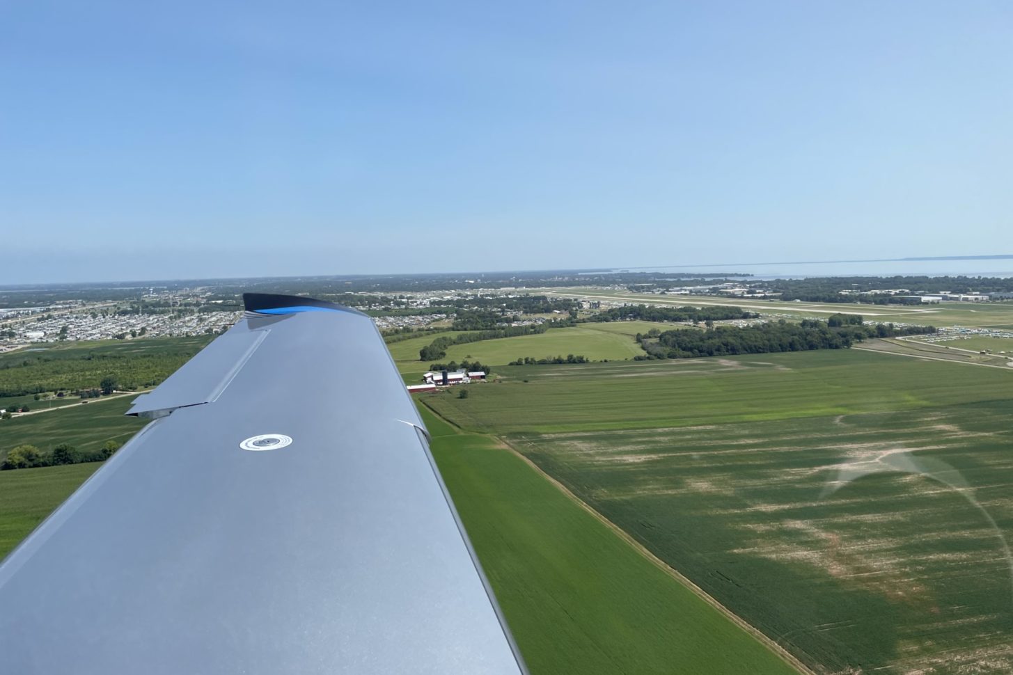 Anflug auf das EAA AirVenture in Oshkosh 2024.