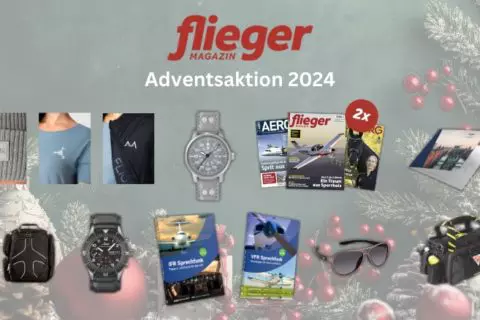 Adventsaktion 2024: Gewinnen Sie eine Pilotentasche, eine Sonnenbrille und mehr!