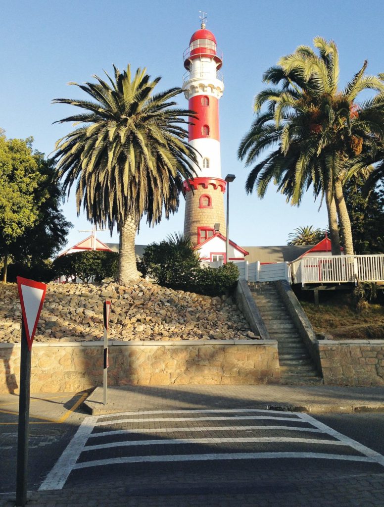 Der Leuchtturm in Swakopmund, Namibia.